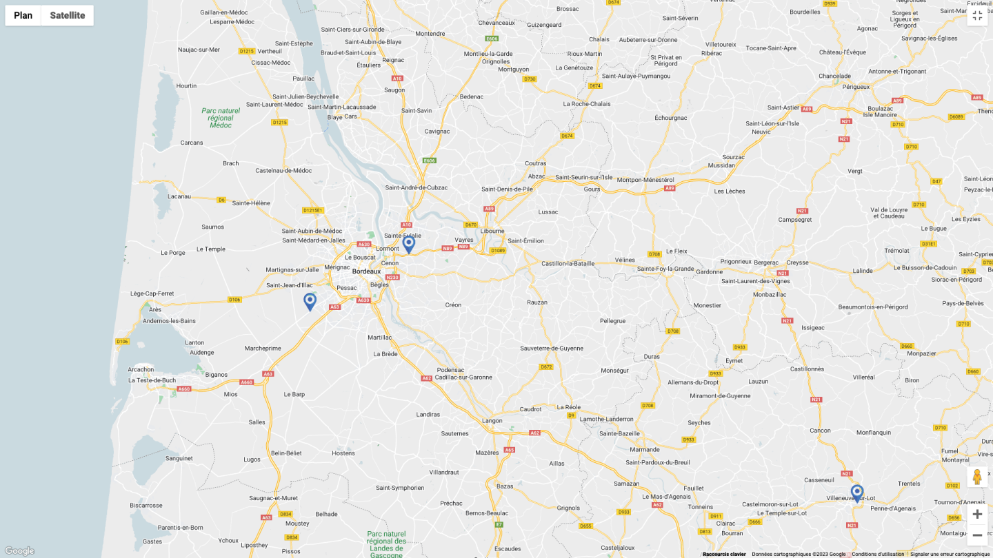 Carte de nos ateliers en Côte d'Ivoire